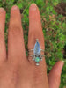 Australian Opal & Moonstone Ring - Size 7 to 7 1/4