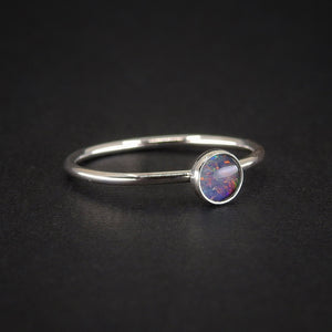 Rainbow Australian Opal Ring - Made to Order 
