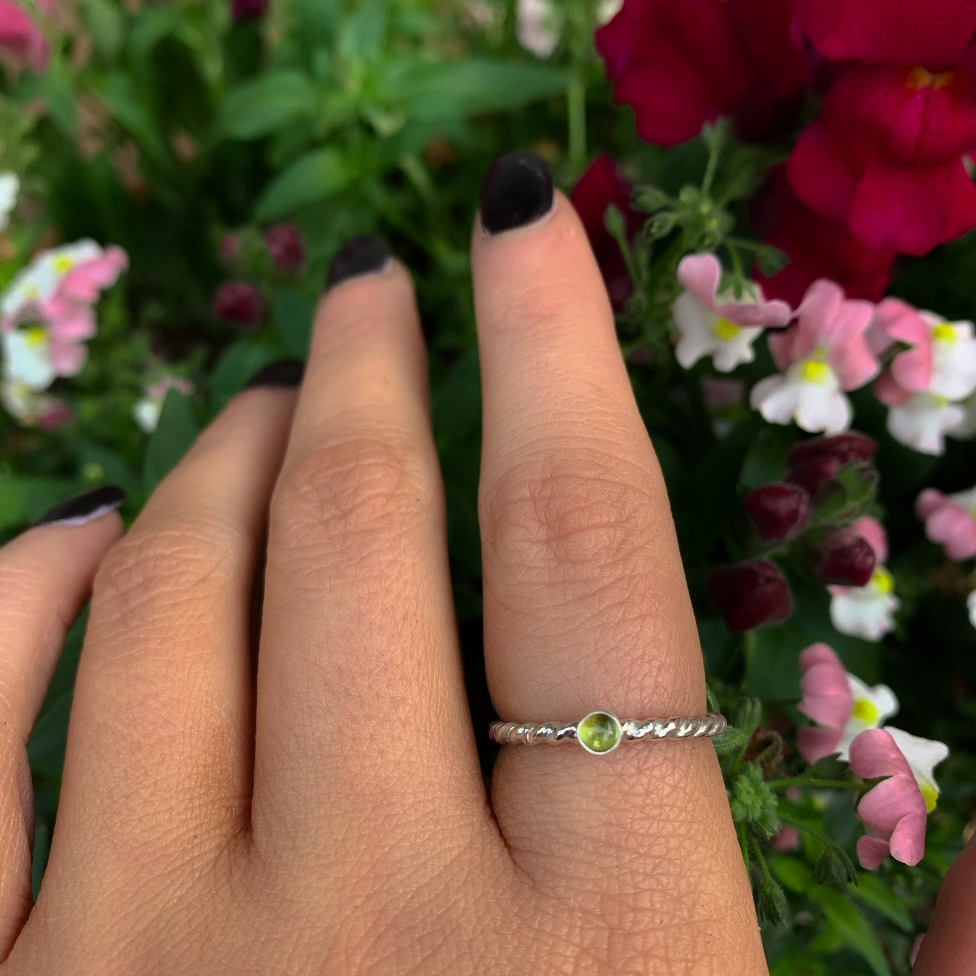 Peridot Twist Ring - Made to Order