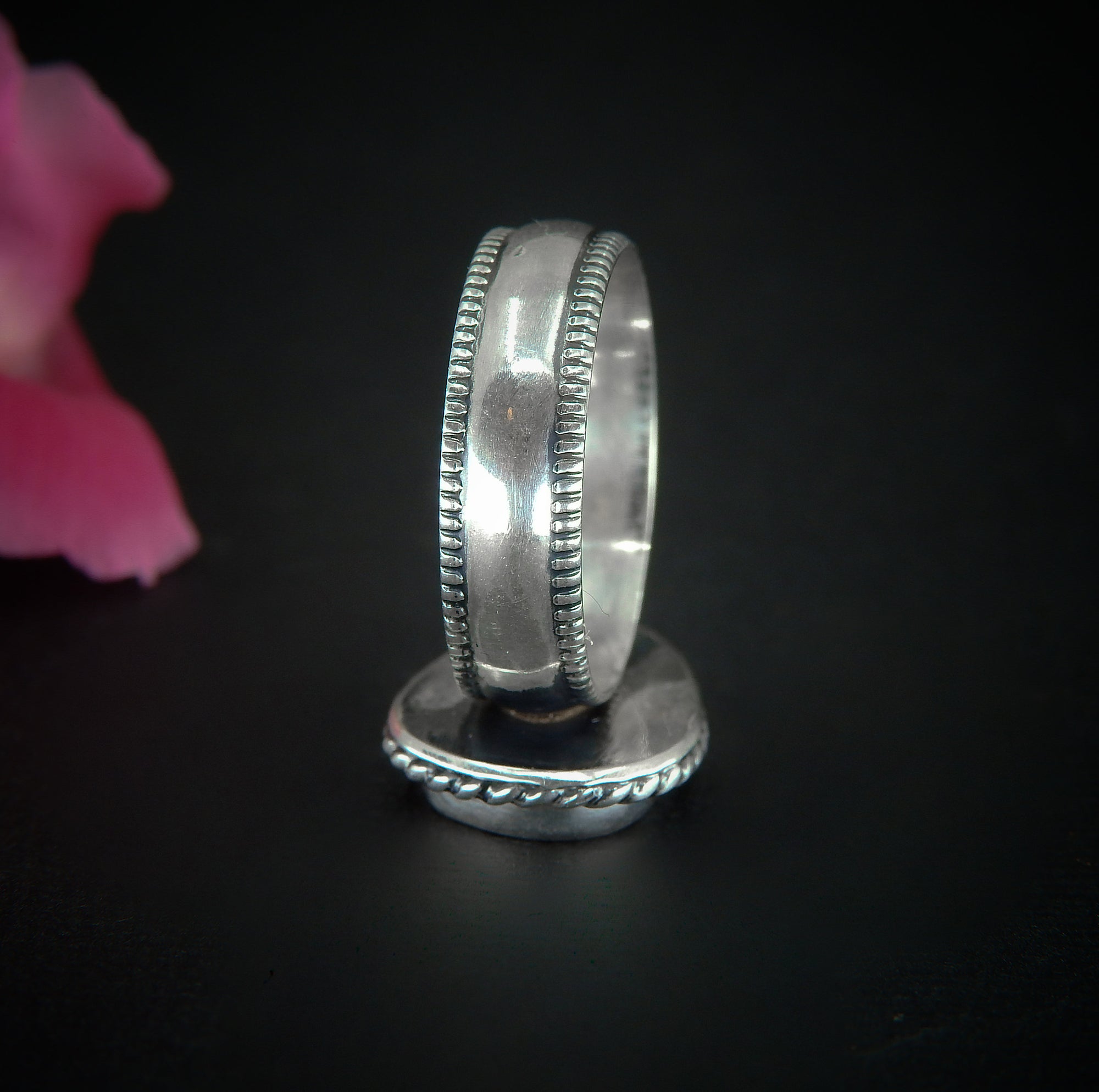 Australian Opal Ring - Size 7 1/2 - Sterling Silver - Lightning Ridge Opal Ring - Rainbow Opal Jewelry - Blue Opal OOAK - Thick Band