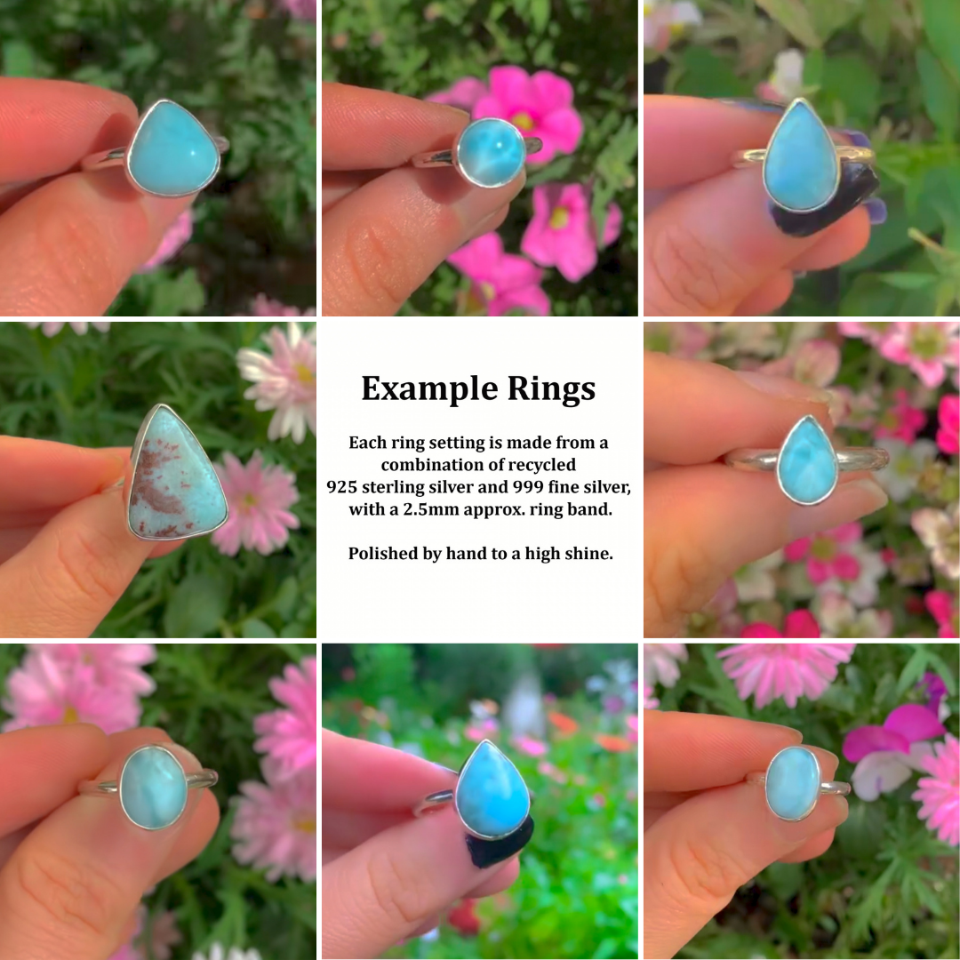Your Custom Larimar Ring - Made to Order