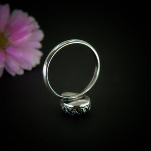 Malachite Ring - Size 9 - Sterling Silver - Dainty Malachite Ring - Teardrop Malachite Jewelry - Unique Gemstone Ring - Green Stone Ring