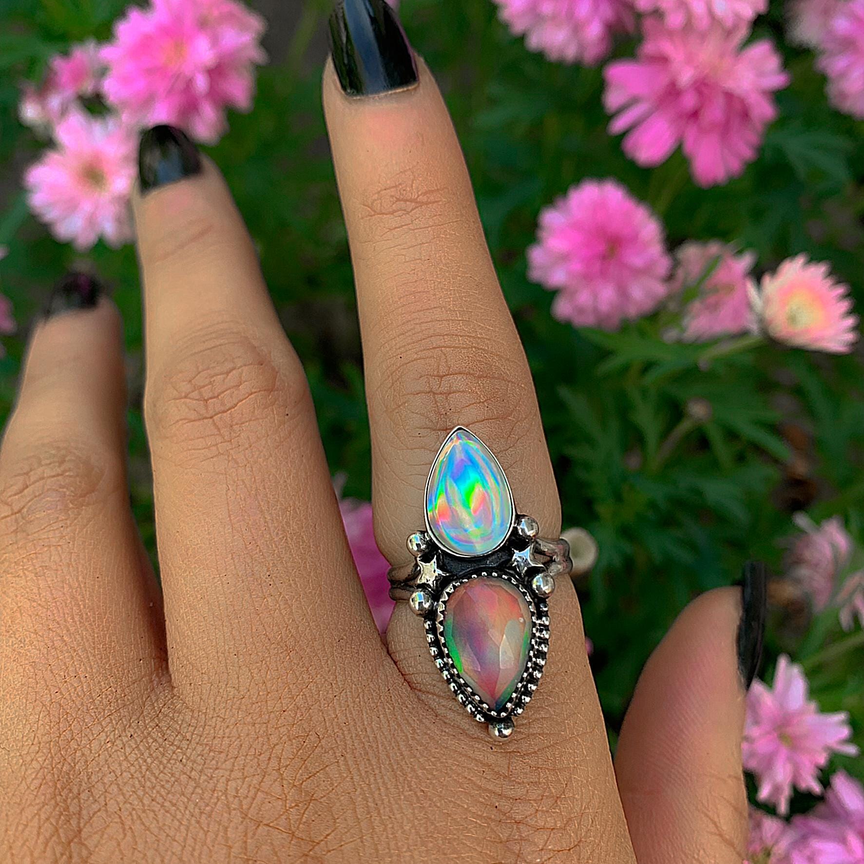 Angel aura quartz ring discount