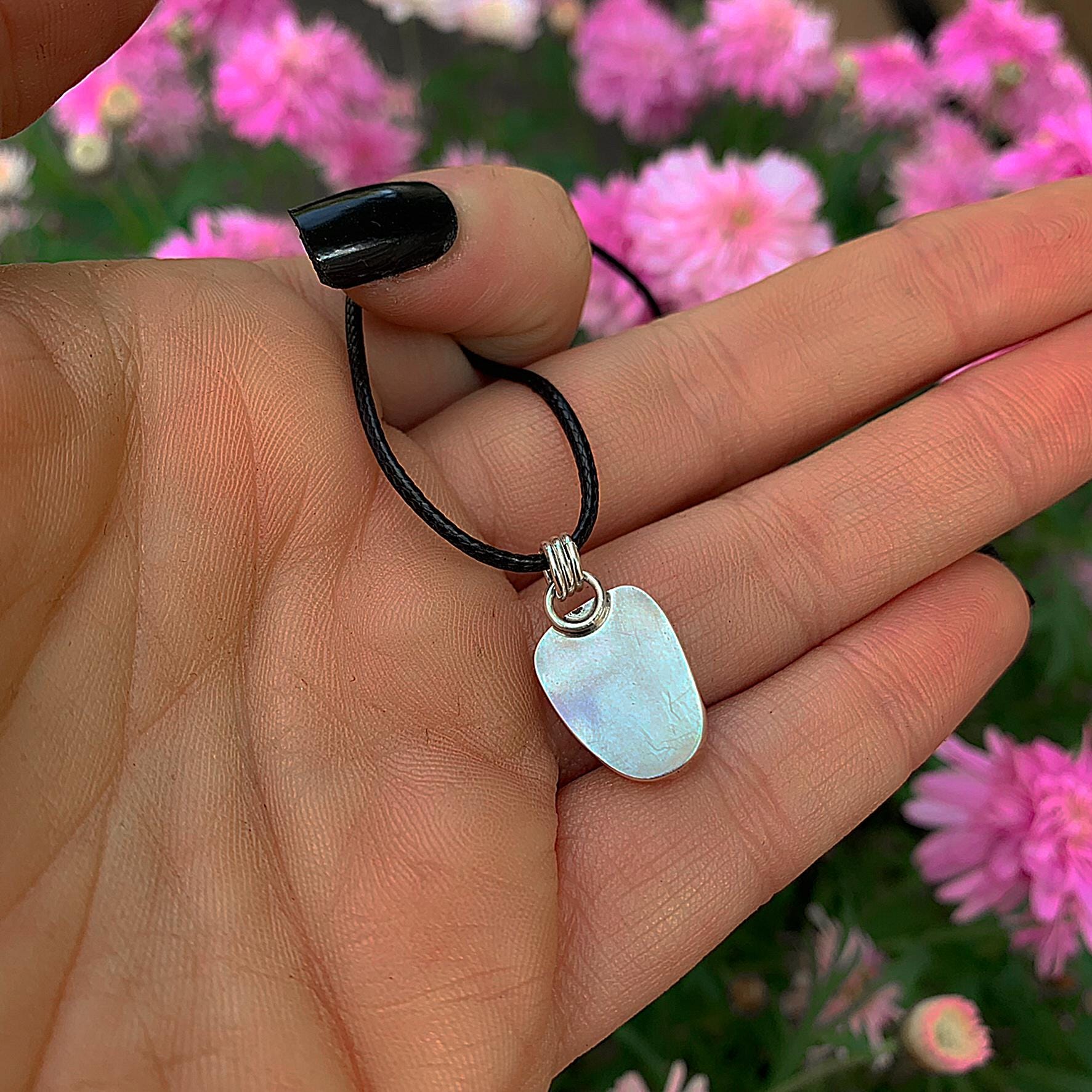 Rose Cut Clear Quartz & Aurora Opal Pendant- Sterling Silver and 14 Karat Rose Gold - Rainbow Opal Necklace - Pastel Fairy Jewellery OOAK