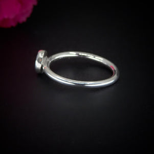 Australian Crystal Opal Ring - Size 4 1/2 - Sterling Silver - Lightning Ridge Opal Ring - Dainty Opal Jewelry - Solid Australian Opal OOAK