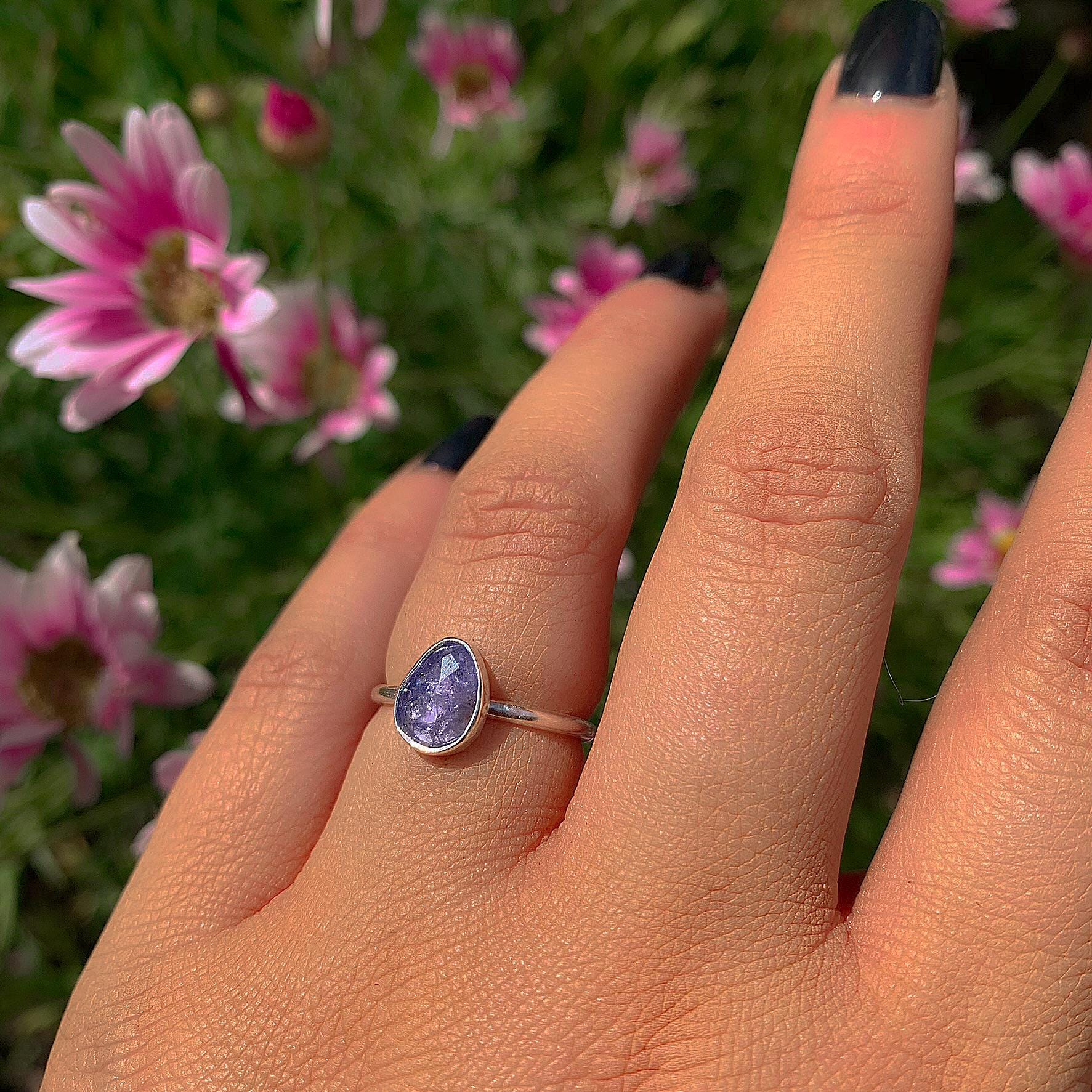 Natural Tanzanite 925 Sterling Silver Ring – Oval 10+ CTW, Handmade, All Sizes