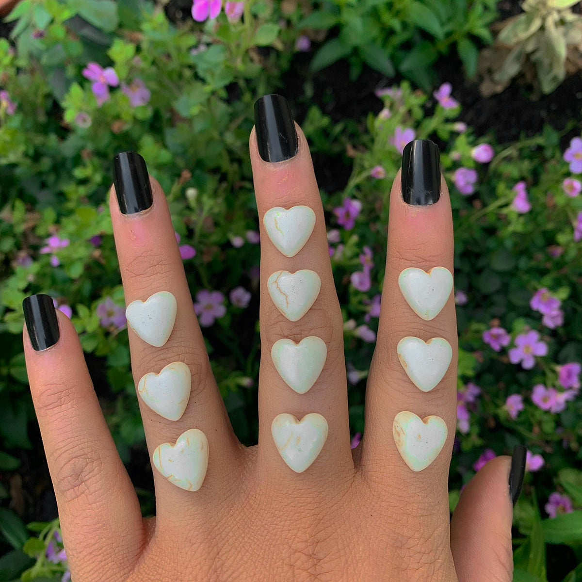 Your Custom Magnesite Heart Ring - Sterling Silver - Made to Order - Choose Your Stone Ring - White Heart Gemstone Jewelry, Nevada Magnesite