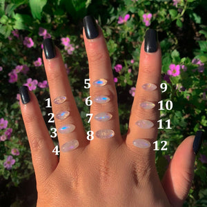 Your Custom Moonstone Jellybean Ring - Sterling Silver - Made to Order - Dainty Moonstone Ring - Moonstone Stacking Ring, Marquise Moonstone