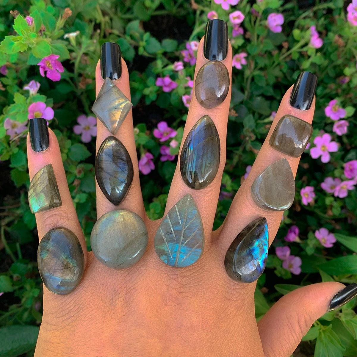 Your Custom Large Labradorite Ring - Made to Order