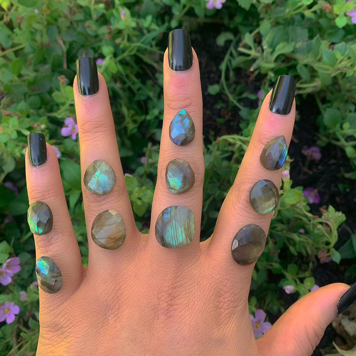 Your Custom Faceted Labradorite Ring - Made to Order