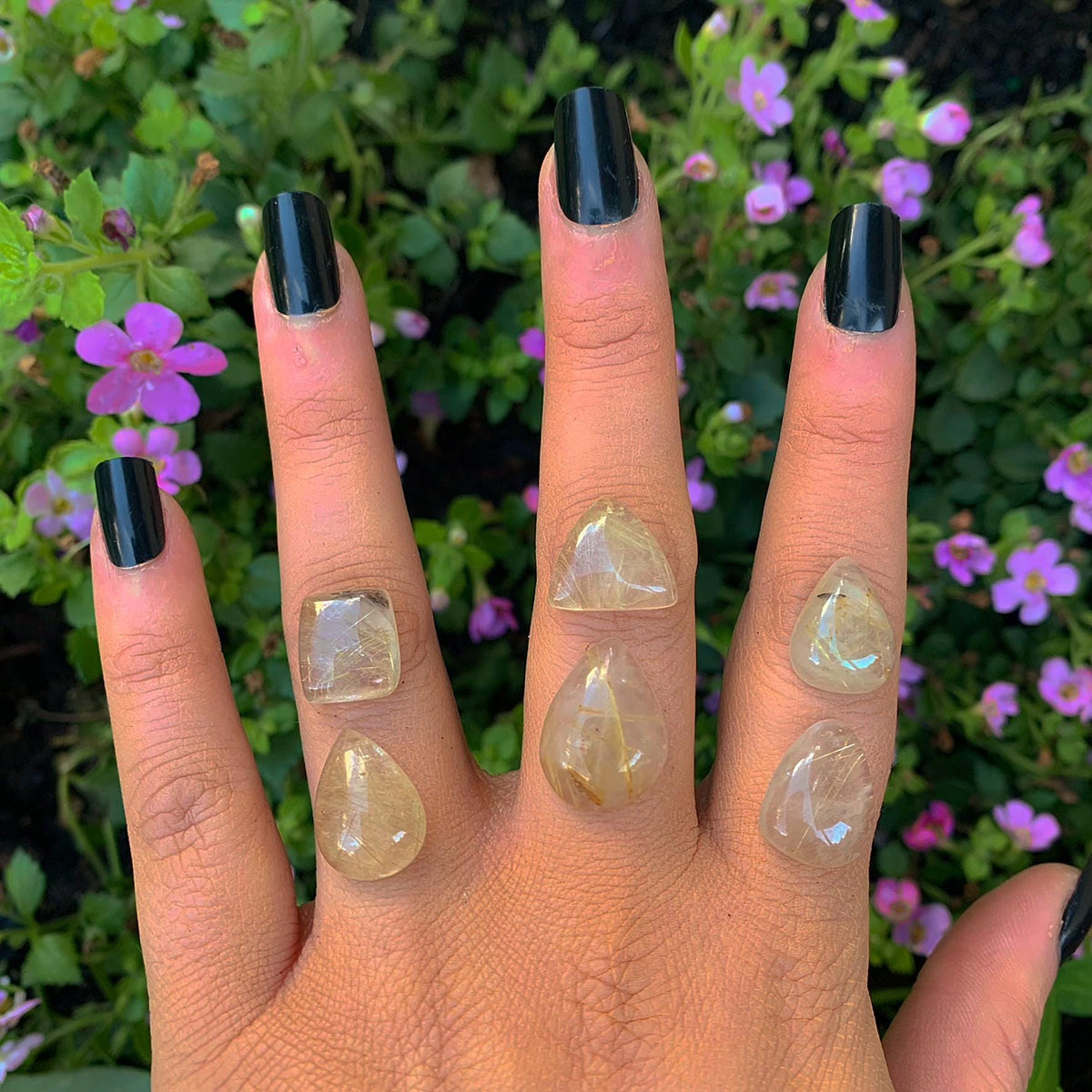 Your Custom Golden Rutilated Quartz Ring - Sterling Silver - Made to Order - Choose Your Stone Ring - Gold Crystal Ring - Gold Quartz Ring