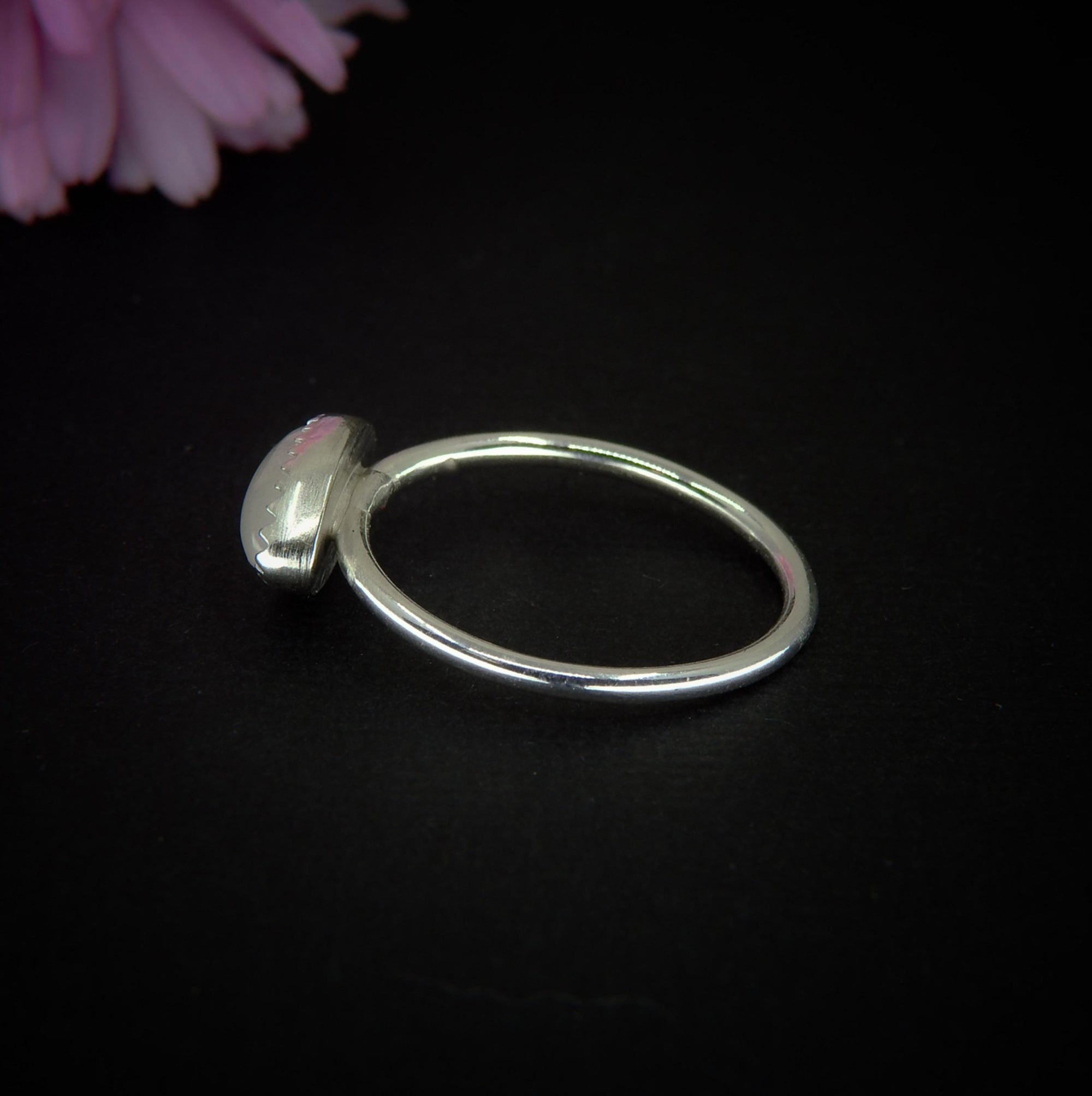 Moonstone Ring - Size 8 1/4 - Sterling Silver