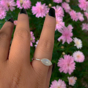 Moonstone Ring - Size 8 1/4 - Sterling Silver