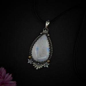Moonstone Star Pendant - Sterling Silver
