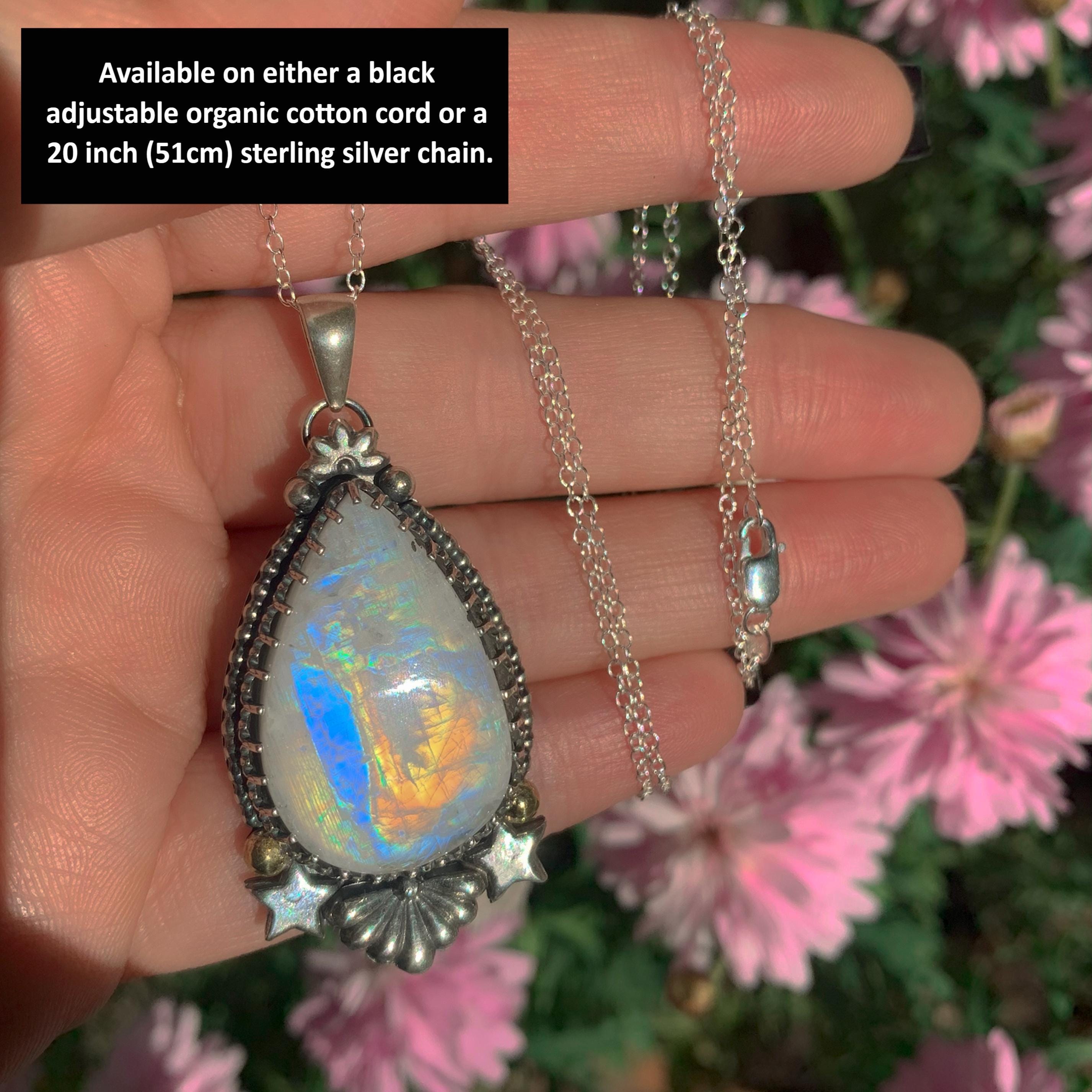 Moonstone Star Pendant - Sterling Silver