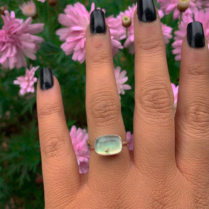 Prehnite Ring - Size 6 1/2 - Sterling Silver