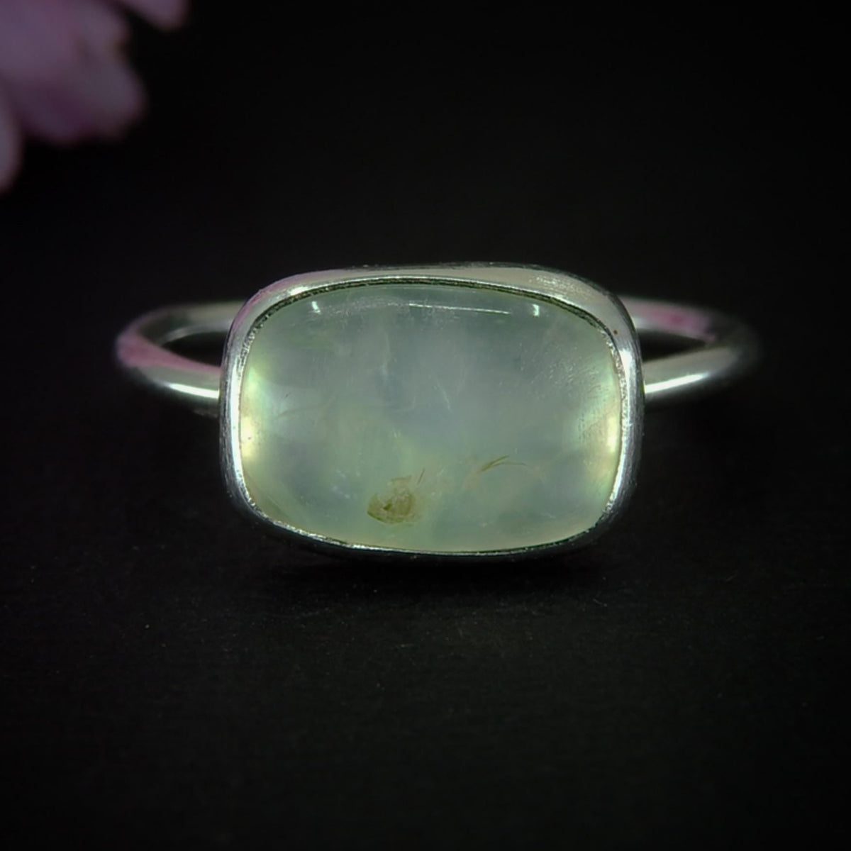Prehnite Ring - Size 6 1/2 - Sterling Silver