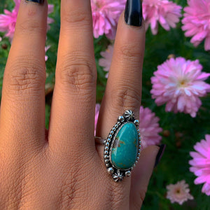 Royston Turquoise Ring - Size 10 - Sterling Silver
