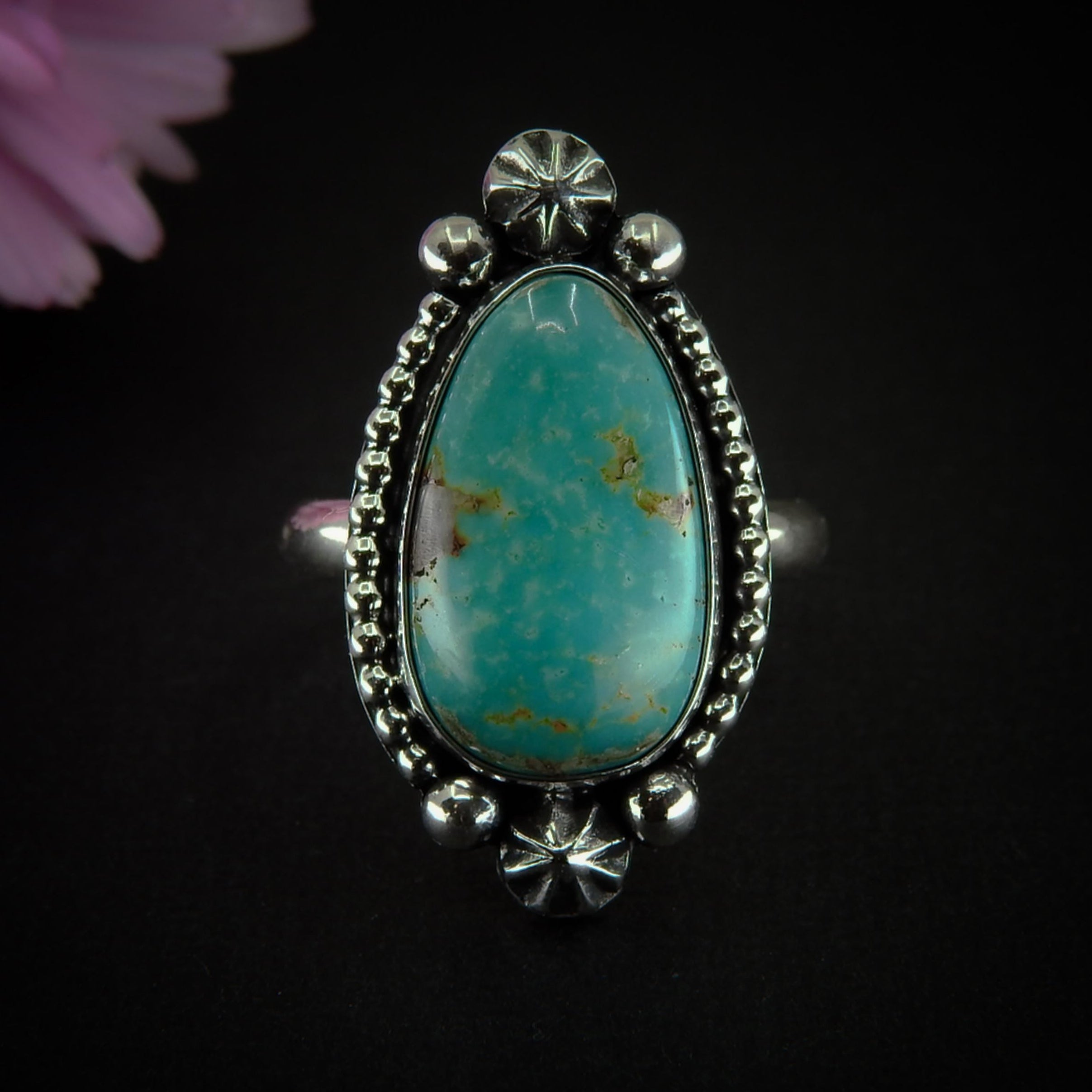 Royston Turquoise Ring - Size 10 - Sterling Silver