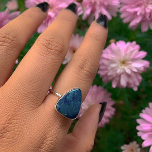 Azurite Ring - Size 8 1/4 - Sterling Silver
