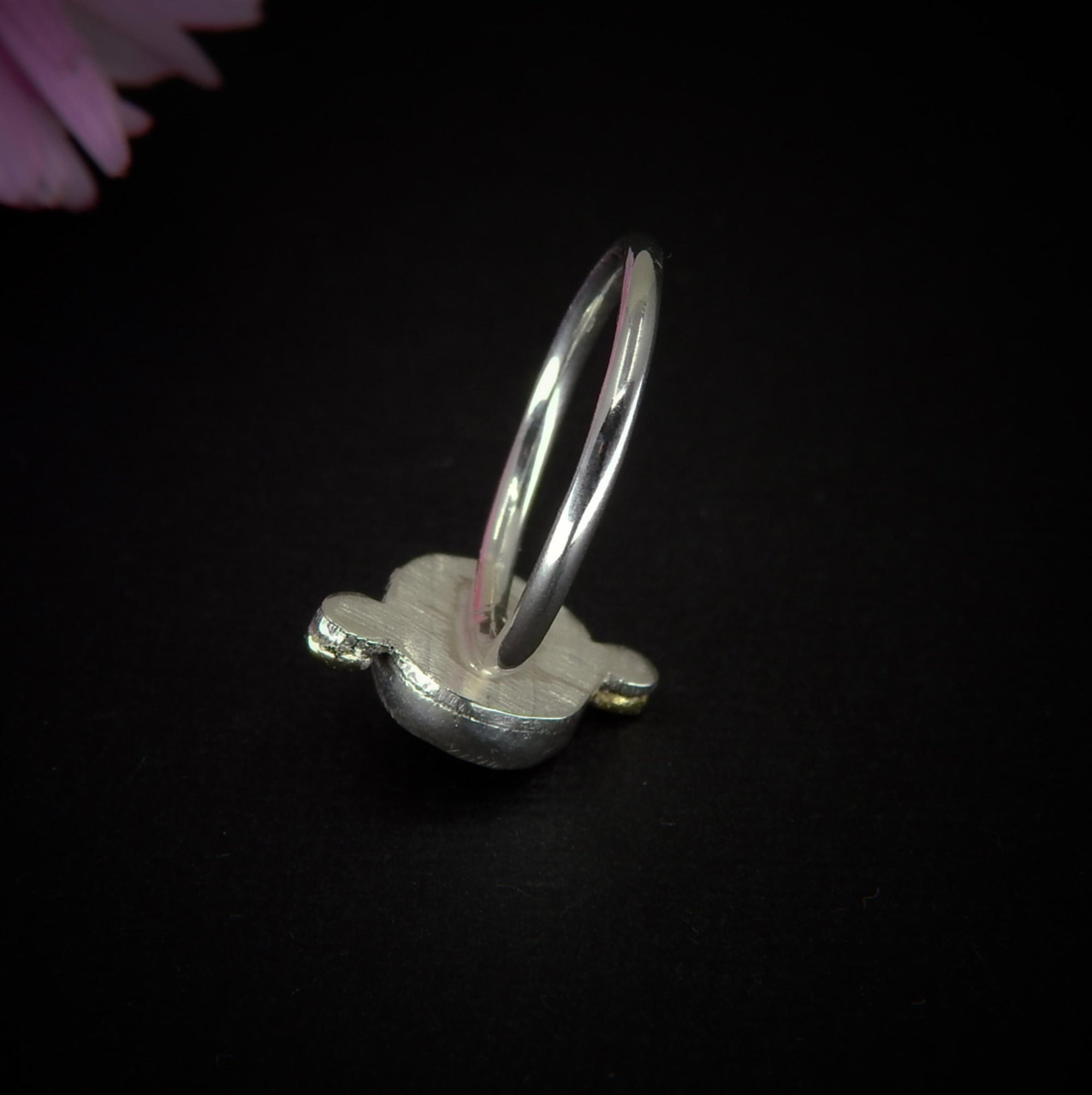 Rose Cut Kyanite Ring - Size 5 - Sterling Silver