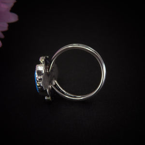 Sleeping Beauty & Blue Ridge Turquoise Ring - Size 7 1/2 - Sterling Silver