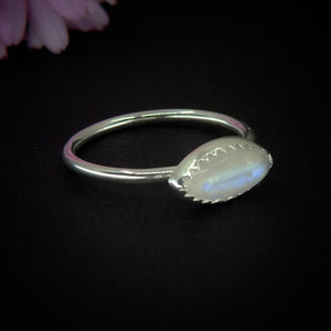 Moonstone Ring - Size 8 1/4 - Sterling Silver