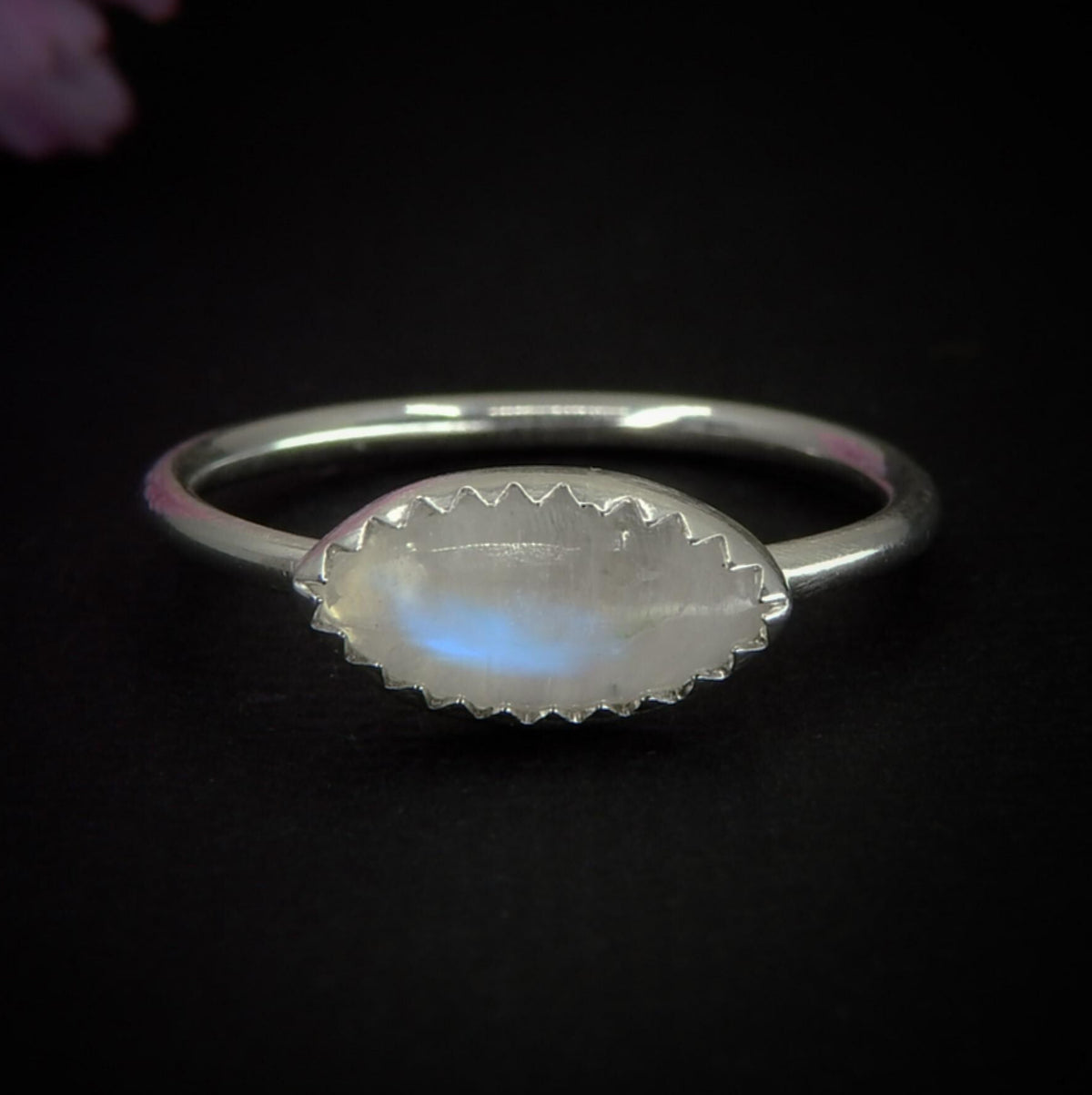 Moonstone Ring - Size 8 1/4 - Sterling Silver