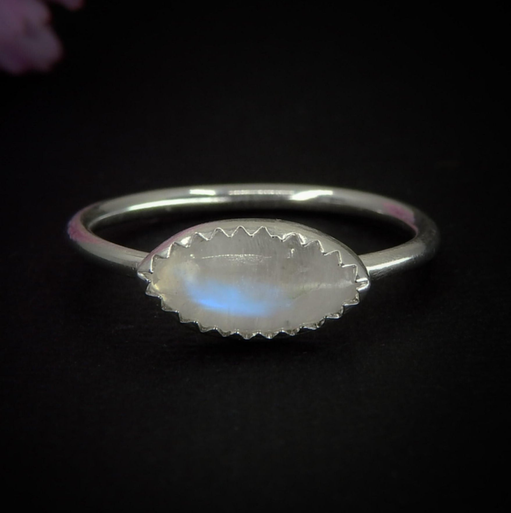 Moonstone Ring - Size 8 1/4 - Sterling Silver