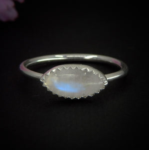Moonstone Ring - Size 8 1/4 - Sterling Silver