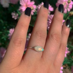 Moonstone Ring - Size 7 1/4 to 7 1/2 - Sterling Silver