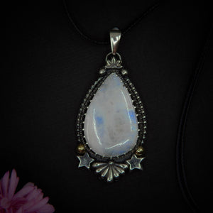 Moonstone Star Pendant - Sterling Silver