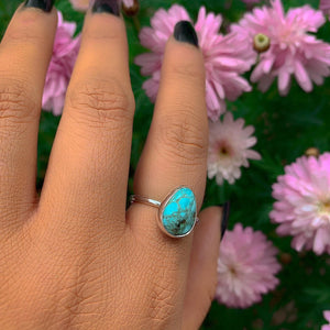 White Water Turquoise Ring - Size 7 - Sterling Silver