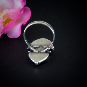 Sunstone & Moonstone Ring - Size 8 1/4 to 8 1/2 - Sterling Silver - Crescent Moon and Sun Celestial Jewelry - Confetti Sunstone Multi Stone