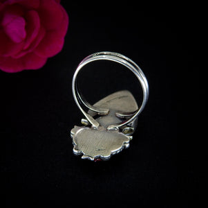 Sunstone & Moonstone Ring - Size 10 1/4 - Sterling Silver - Crescent Moon, Sun and Star Jewelry - Confetti Sunstone - Multi Stone Celestial