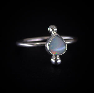 Australian Opal Ring - Size 7 1/2 - Sterling Silver