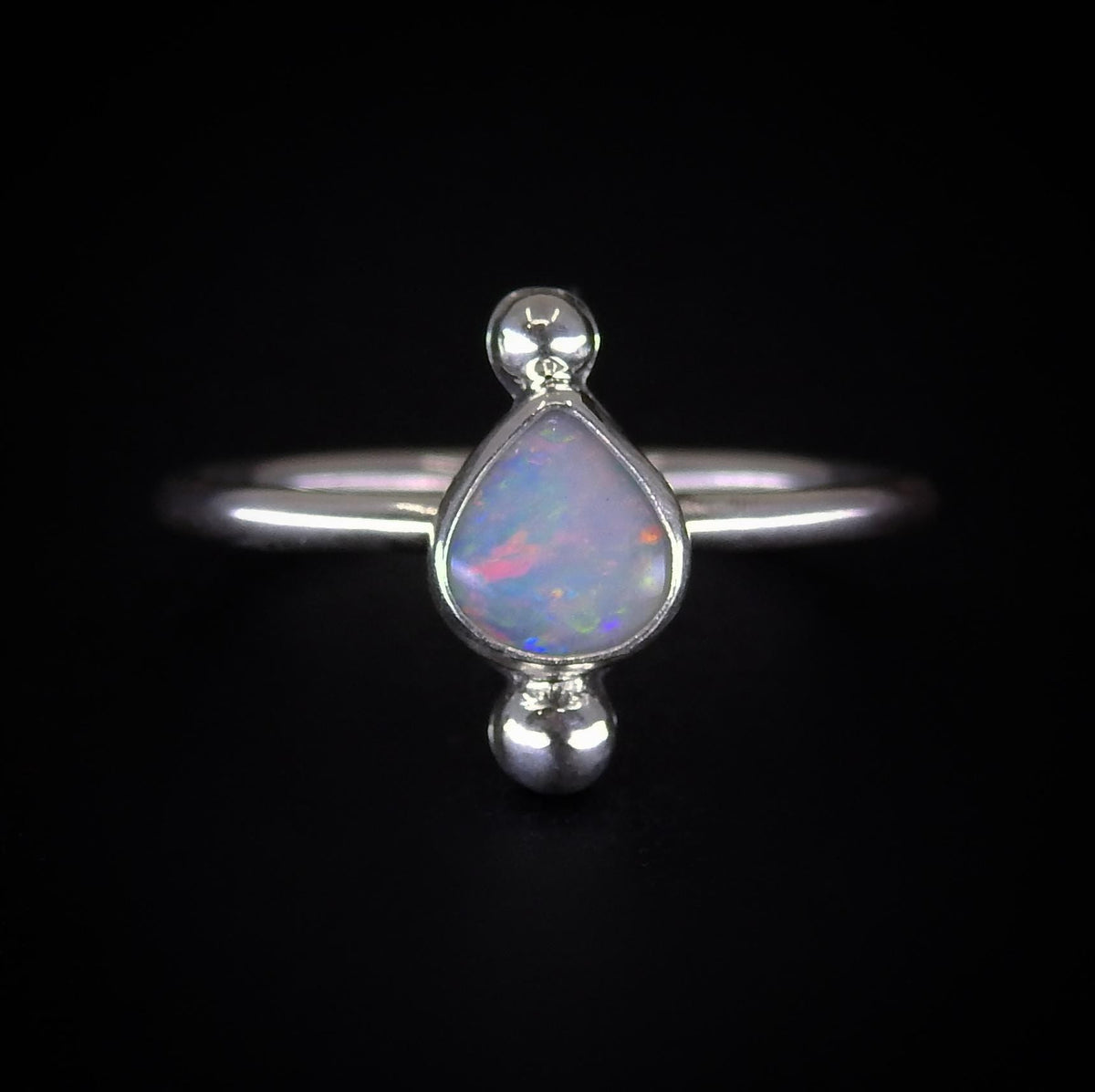 Australian Opal Ring - Size 7 1/2 - Sterling Silver