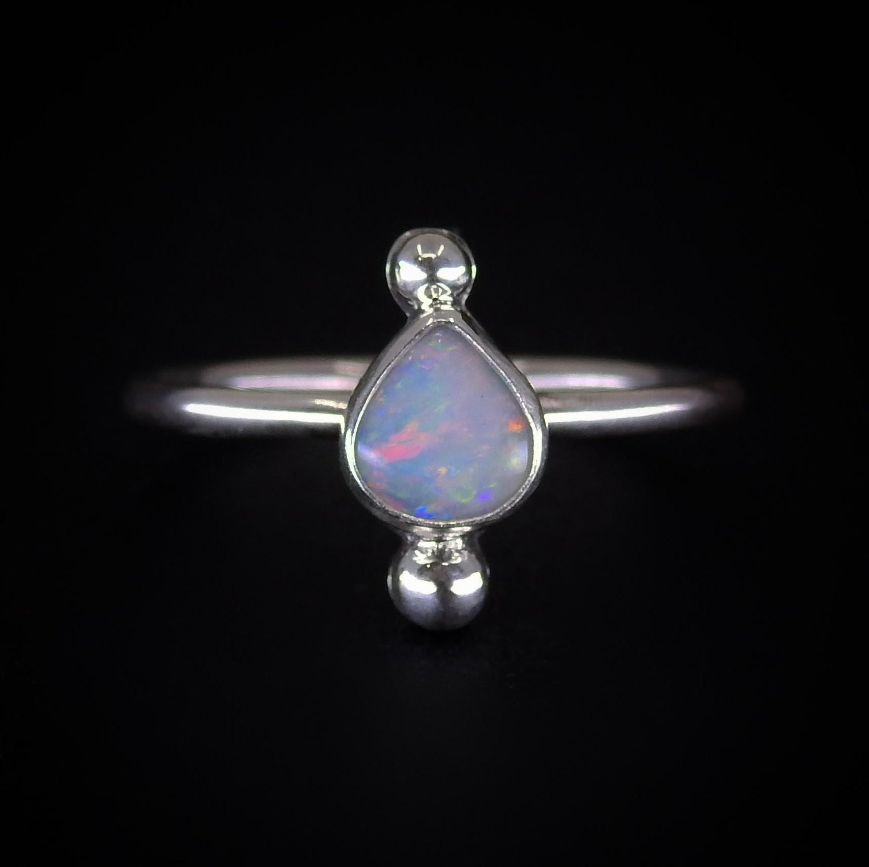 Australian Opal Ring - Size 7 1/2 - Sterling Silver