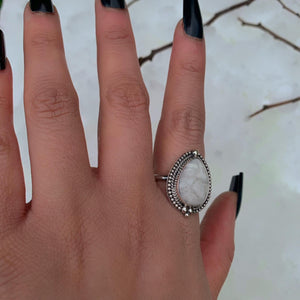 White Howlite Ring - Size 12 1/4 - Sterling Silver