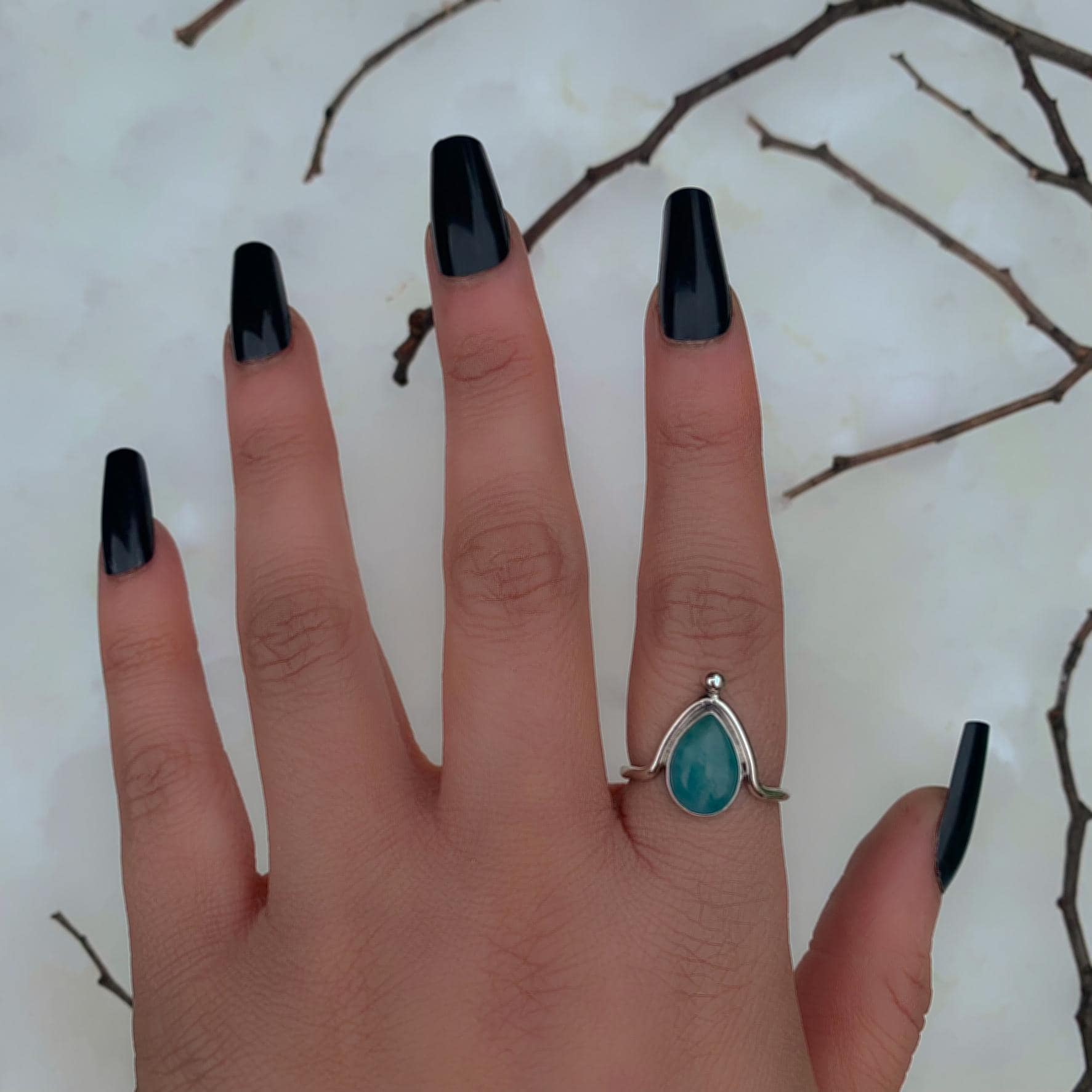 Smithsonite Ring - Size 7 1/2 to 7 3/4 - Sterling Silver