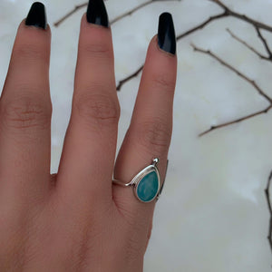 Smithsonite Ring - Size 7 1/2 to 7 3/4 - Sterling Silver