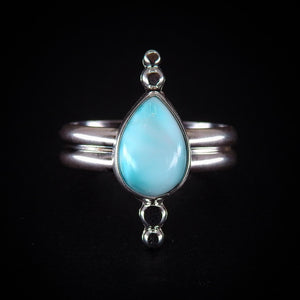 Larimar Ring - Size 9 to 9/4 - Sterling Silver