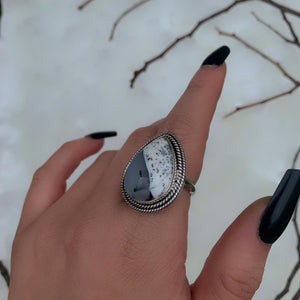 Dendritic Opal Ring - Size 7 1/2 - Sterling Silver