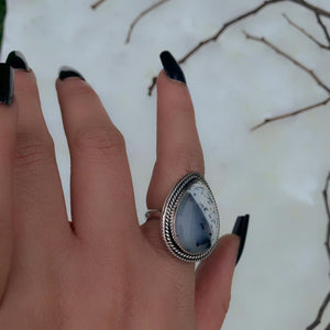 Dendritic Opal Ring - Size 7 1/2 - Sterling Silver