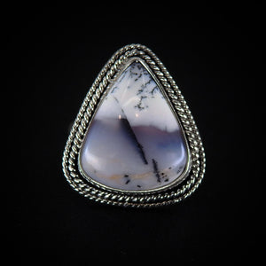 Dendritic Opal Ring - Size 9 - Sterling Silver