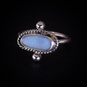 Australian Opal Ring - Size 5 - Sterling Silver