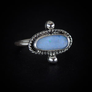 Australian Opal Ring - Size 5 - Sterling Silver