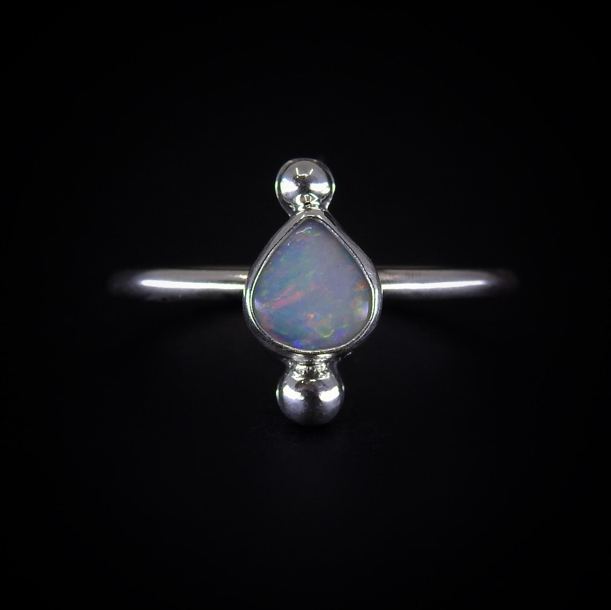 Australian Opal Ring - Size 7 1/2 - Sterling Silver