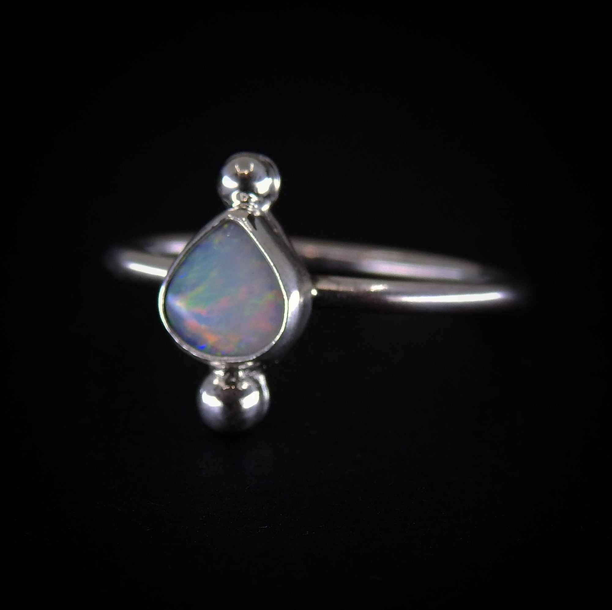Australian Opal Ring - Size 7 1/2 - Sterling Silver