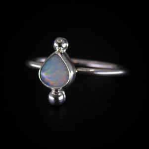 Australian Opal Ring - Size 7 1/2 - Sterling Silver